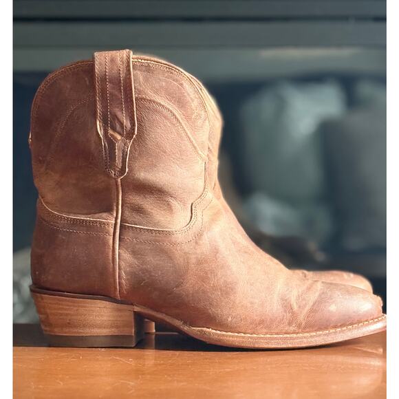 Womens Tecovas Penny, Ankle, Tan / Scotch Goat Sz 7.5 run small WORE 2 times EUC - Picture 1 of 12